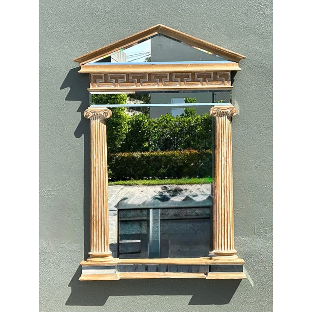 Vintage LaBarge Greek Key Pediment Mirror For Sale In West Palm - Image 6 of 12
