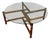 Bamboo and Leather Coffee Table by Frank Kaufeld for McGuire, 1960s For Sale