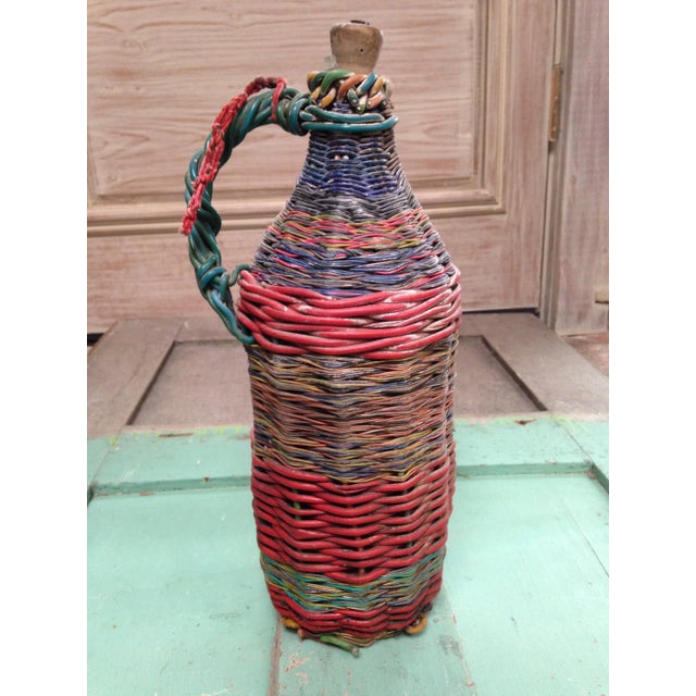 1950s European Mid-Century Tramp Art Wire Miners Bottle For Sale - Image 5 of 8