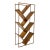 Danish Modern Geometric Wood Étagère Open Display Bookcase, Mid-Century Style For Sale
