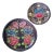 Vintage Mexican Folk Art Handpainted Wood Trays, Set of 2 For Sale