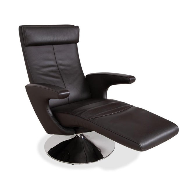 Modern Leather Lounge Chair from FSM Smile For Sale - Image 3 of 15
