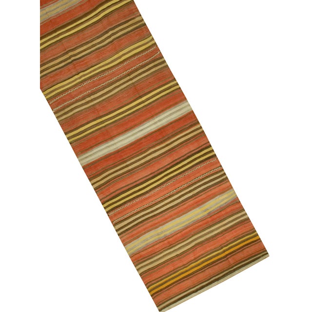 Brown Vintage Turkish Kilim Runner Rug 5'5 X 16'6 For Sale - Image 8 of 8
