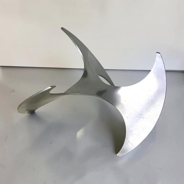 1970s Aluminum Propeller Coffee Table by Knut Hesterberg For Sale In Miami - Image 6 of 12