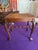 Queen Anne Vintage Walnut Cane Seat Cabriole Leg Spindle Stretcher Piano Bench With Cushion For Sale - Image 3 of 12