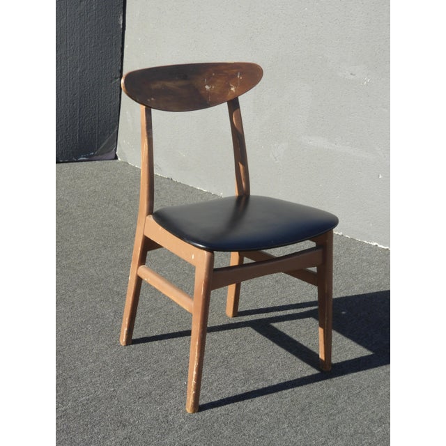 Mid-Century Modern Vintage Mid Century Modern Black Accent Chair Computer Vanity Chair For Sale - Image 3 of 8