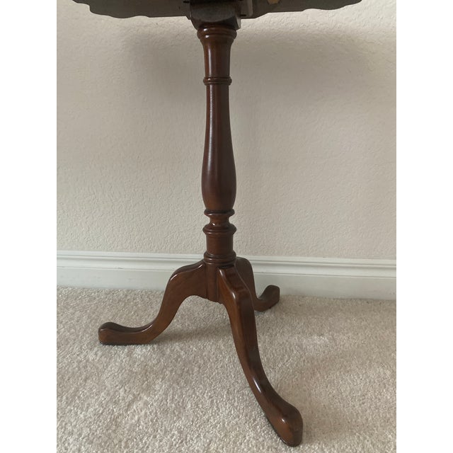 Late 20th Century Pennsylvania House Tilt-Top Candlestand Cherry Wood Table Excellent "Mint" Condition For Sale In Denver - Image 6 of 11