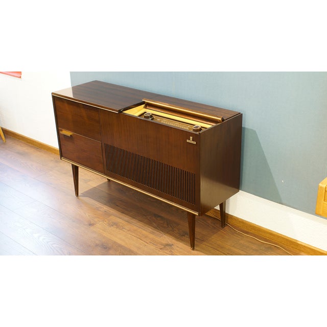 Mid-Century Tube Radio Music Cabinet from Grundig, 1960s For Sale - Image 12 of 13