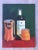 Textile Wine Bottle Still Life Painting on Canvas For Sale - Image 7 of 7
