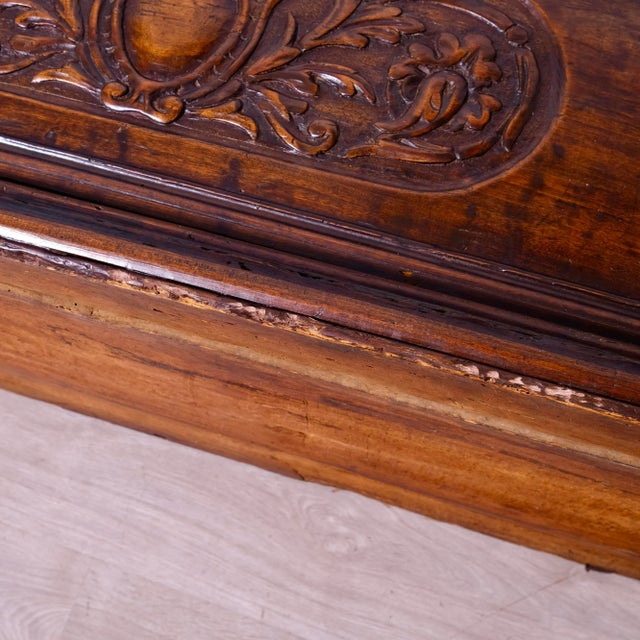 17th Century Carved Walnut Chest, Italy, 1890s For Sale - Image 9 of 18