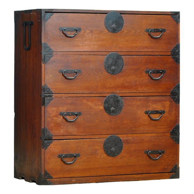 Japanese Tansu Chest of Drawers, 1870s For Sale