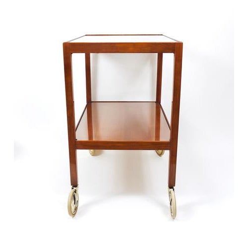 Wood Bar Cart Serving Trolley by Julius Jirasek for Werkstätte Hagenauer, Vienna, 1930s For Sale - Image 7 of 18