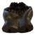 2000 - 2009 Sculptural Black Cupped Hands Decorative Bowl For Sale