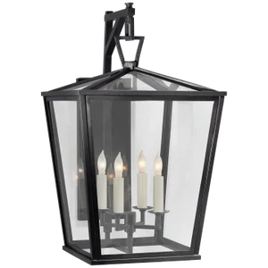 Chapman & Myers for Visual Comfort Signature Darlana Medium Bracket Lantern in Bronze