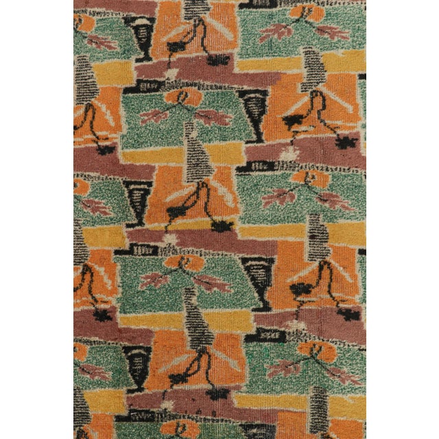 1960s Vintage Zeki Müren Rug With Polychromatic Geometric Pattern by Rug & Kilim For Sale In New York - Image 6 of 8