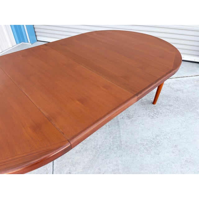 1960s Danish Modern Teak Extendable Dining Set For Sale - Image 15 of 17