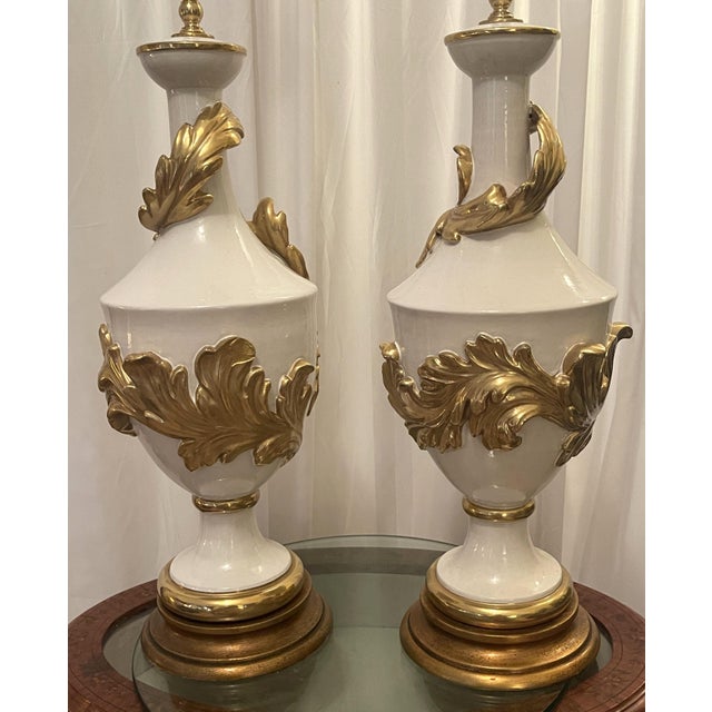 Mid 20th Century Hollywood Regency Lamps - a Pair For Sale - Image 4 of 8
