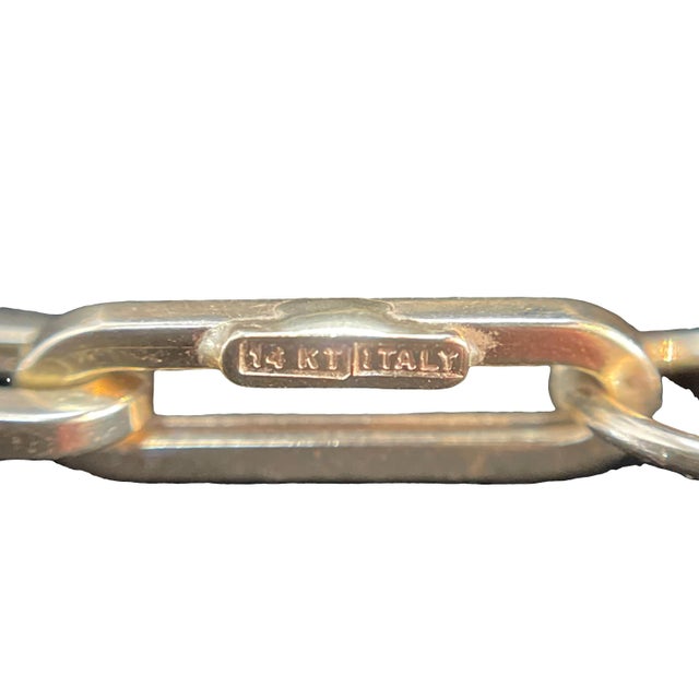 14k Gold Convertible Paperclip & Round Link Chain Necklace For Sale - Image 9 of 9