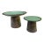 Vintage Organic Modern Studio Pottery Pedestal Bowls, Graduated Pair For Sale