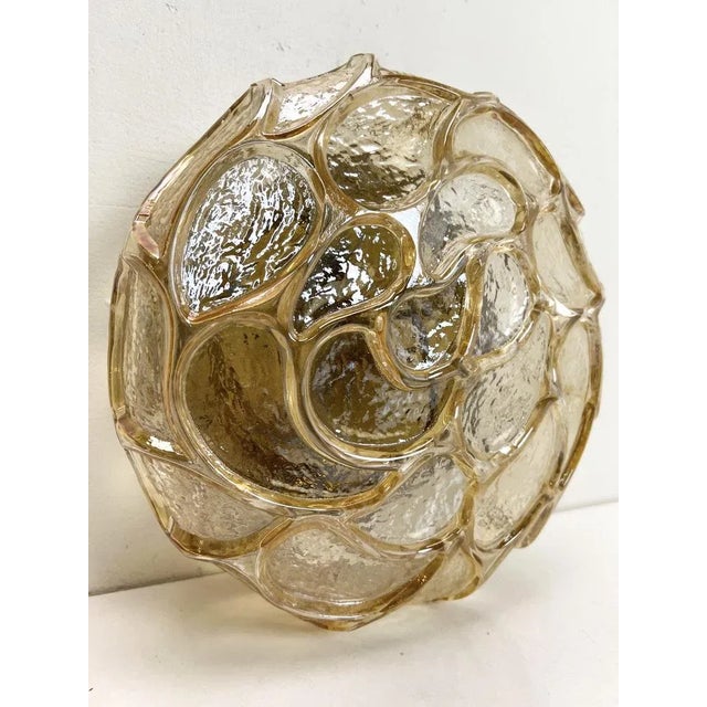 Amber Glass Ceiling or Flush Mount, Germany, 1960s For Sale - Image 4 of 13