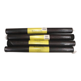 Schumacher Grasscloth Wallpaper Kirai Desu in Black/Red - 4 Double Rolls For Sale