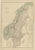 Antique Map of Sweden and Norway by W. G. Blackie, 1859 For Sale