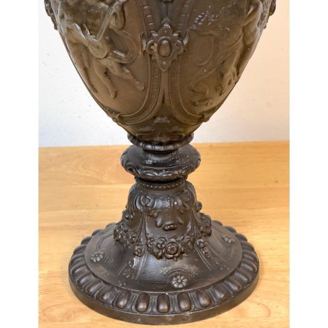 19th Century French Clodion-Style Bronzed Zinc Ewer with Bacchic Caryatid Handle For Sale - Image 14 of 18