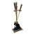 Vintage Classic Brass Fireplace Tools on Stand For Sale