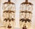Hollywood Regency 1970's Hollywood Regency Pineapple Cut Glass & Brass Lamps with Hanging Crystals on Lucite Bases - a Pair For Sale - Image 3 of 13