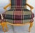 Vintage Louis XV French Provincial Armchairs Plaid Tartan Fauteuil Cabriole Legs For Sale - Image 13 of 16