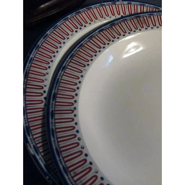 Etruscan Revival 18th Century Wedgwood Creamware Etruscan Pattern Soup Plates - A Pair For Sale - Image 3 of 6