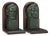 Bronze and Wood Bookends, Set of 2 For Sale
