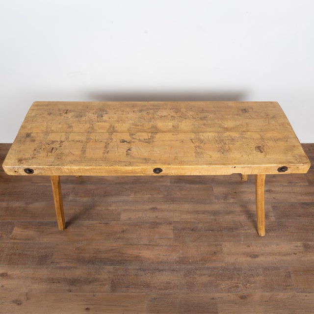 Rustic Early 20th Century Rustic Peg Leg Console Table From Hungary For Sale - Image 3 of 11