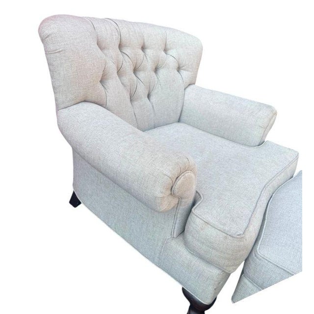 Queen Anne Elevate Your Home With the Timeless Elegance of This Classic Ethan Allen "Shawe" Living Room Set. For Sale - Image 3 of 12
