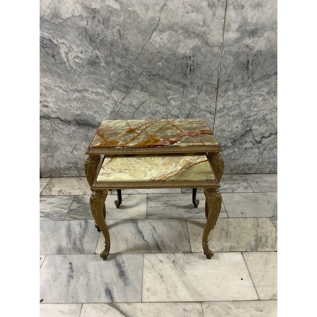 Victorian Onyx Nesting Tables For Sale - Image 4 of 12