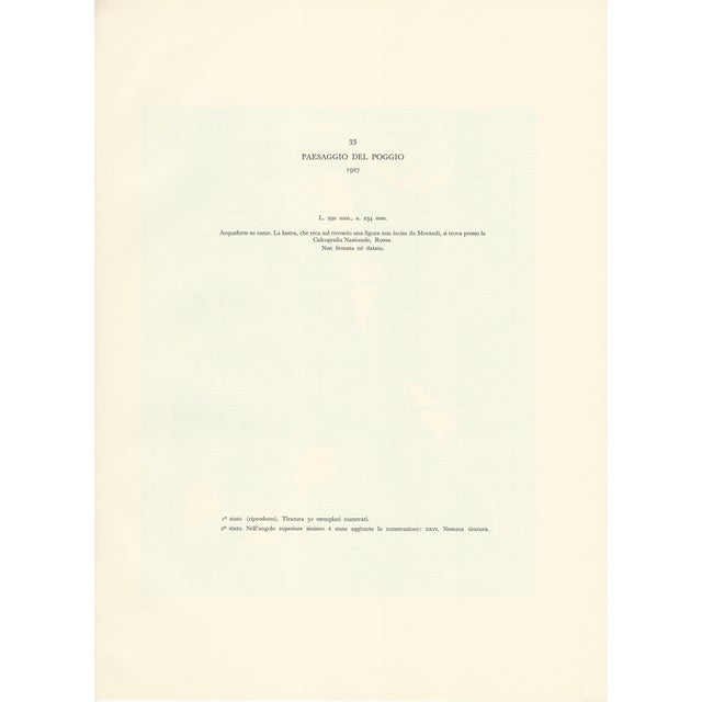 1950s Giorgio Morandi, Landscape, Poggio, 1927-1957, Lithograph For Sale - Image 5 of 8