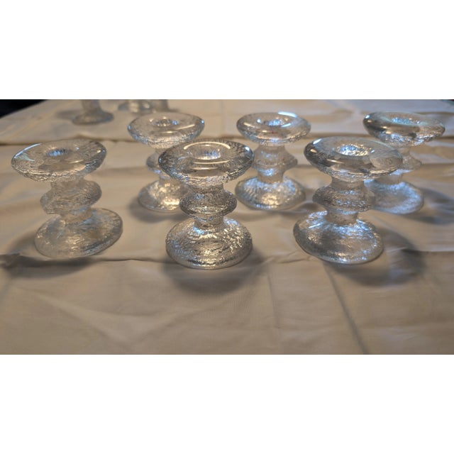 Transparent Set of 6 of 1970s Iittala Festivo Four Ring Candlesticks, Design Timo Sarpaneva For Sale - Image 8 of 10