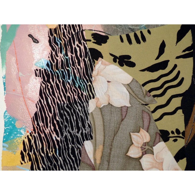 1987 "Assemblage '87 #8" Abstract Acrylic Collage Painting by Sally Anderson For Sale - Image 4 of 8