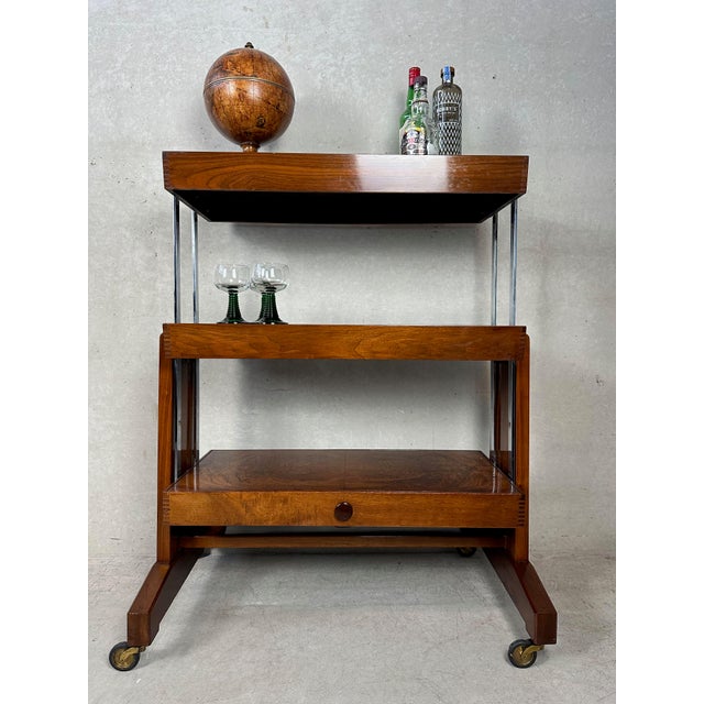 Art Deco Besway Table in Burl Wood, 1930s For Sale - Image 9 of 18