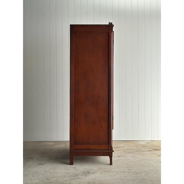 Antique Mahogany Cabinet With Mirrored Doors For Sale - Image 13 of 16