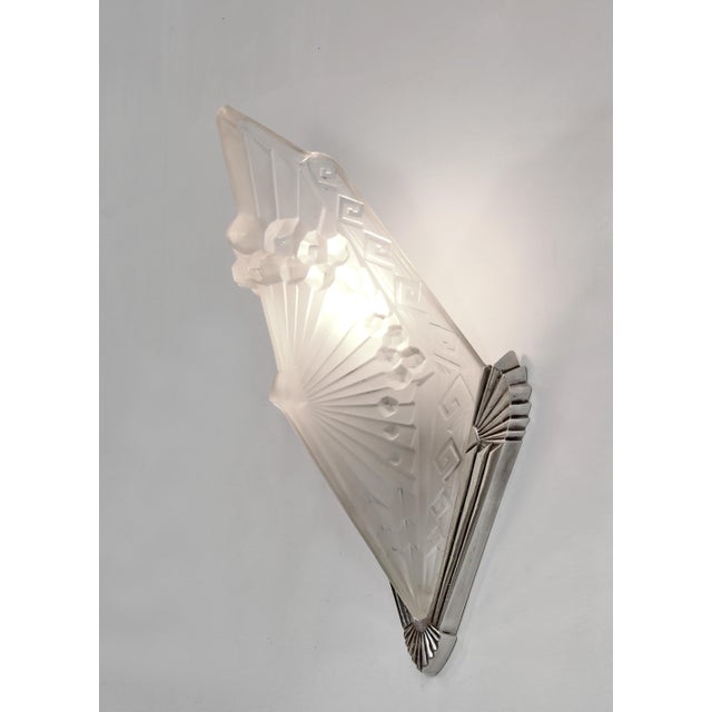 Metal A Pair of French Art Deco Wall Sconces by Charles Schneider 1930s France - 4 Available For Sale - Image 7 of 10