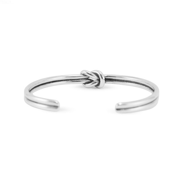James Avery Retired 925 Silver Lovers Knott Cuff Bangle Bracelet For Sale - Image 4 of 8