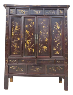 Antique Chinese Chinoiserie-Style Cabinet