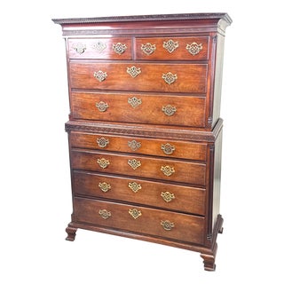 Antique Chippendale Mahogany Tallboy, 1765 For Sale
