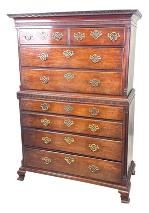 Antique Chippendale Mahogany Tallboy, 1765