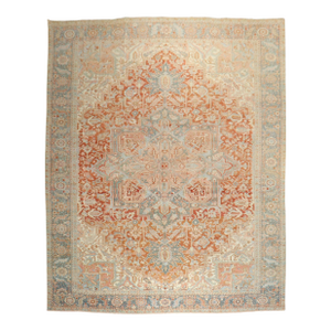Antique Zabihi Collection Persian Heriz Large Room Size Rug