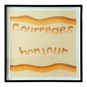 Andrianna Shamaris Framed Courrèges Bonjour Scarf from Paris France