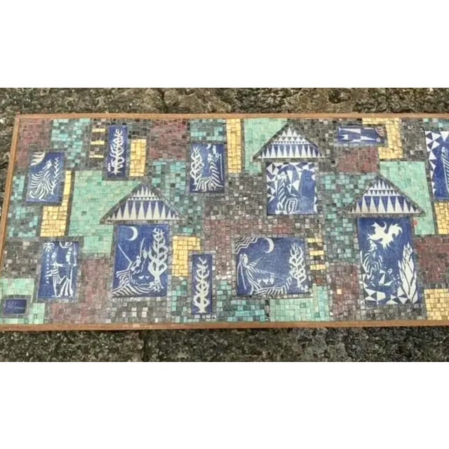 Vintage Mid-Century Modern Mosaic Tile Wall Sculpture For Sale In West Palm - Image 6 of 8