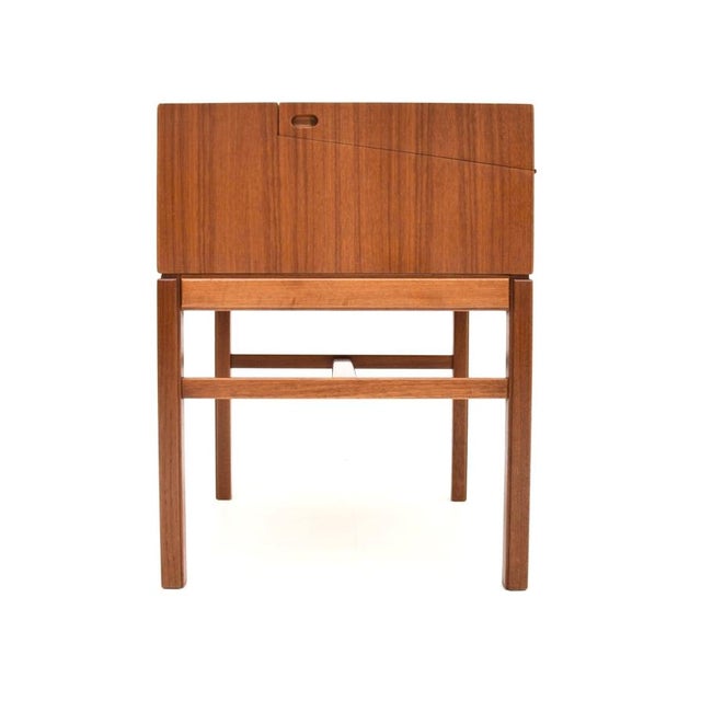 Vintage Swedish Teak Side Table attributed to Sven Engstrom and Gunnar Myrstrand for Tingströms, 1960s For Sale - Image 6 of 12