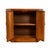 Super-60s Angled Walnut 2-Door Slim Entryway Storage | Bar Cabinet W Travertine Inset Top For Sale - Image 4 of 6